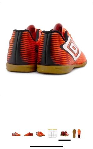 Chuteira Umbro Tam 41 Frame Futsal Laranja! Novo! - Foto 5