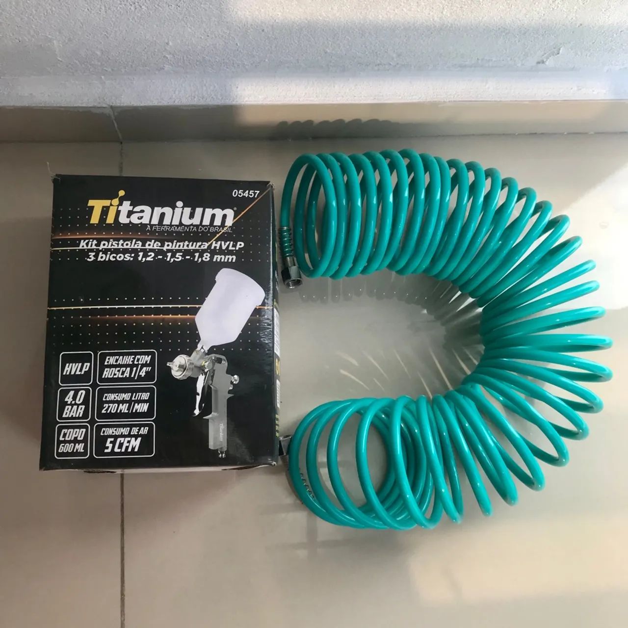 Pistola pintura com mangueira  - Foto 4