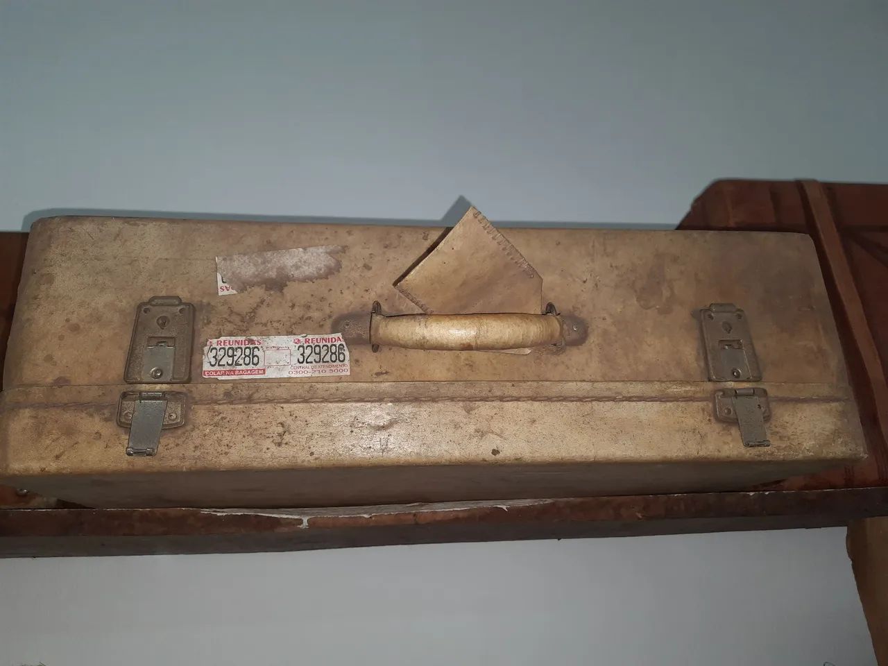 Caixa de couro  Antiga - Foto 2