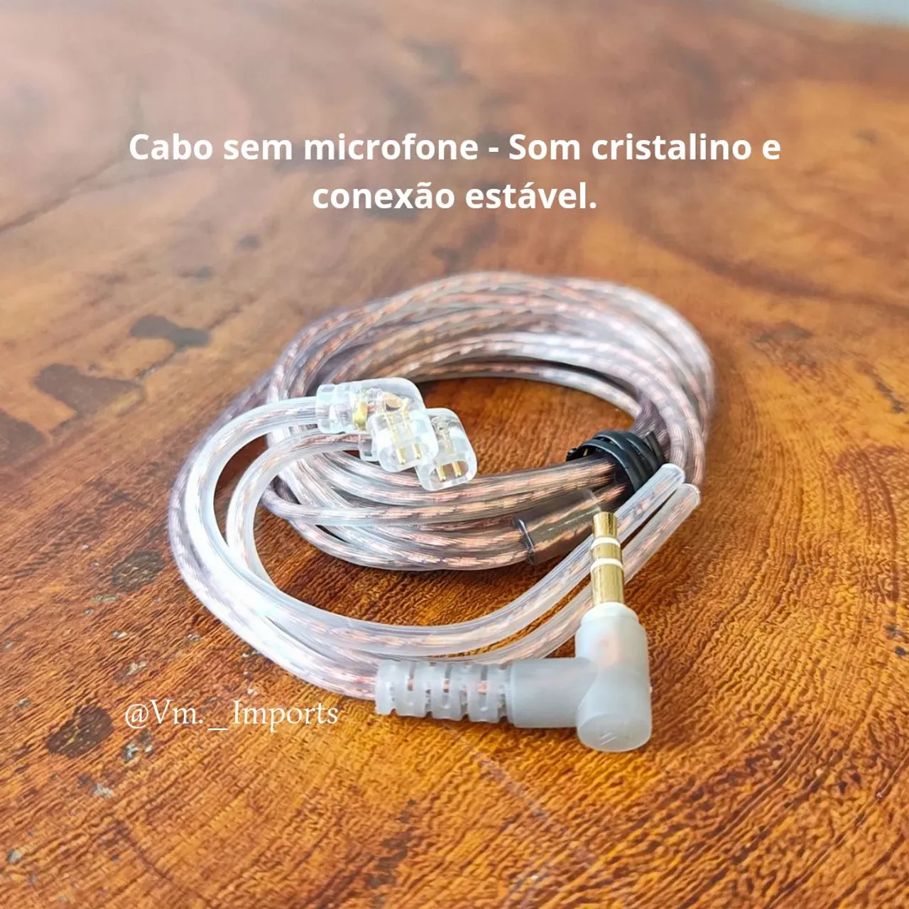Cabo para fone de ouvido - Som cristalino e conexão estável