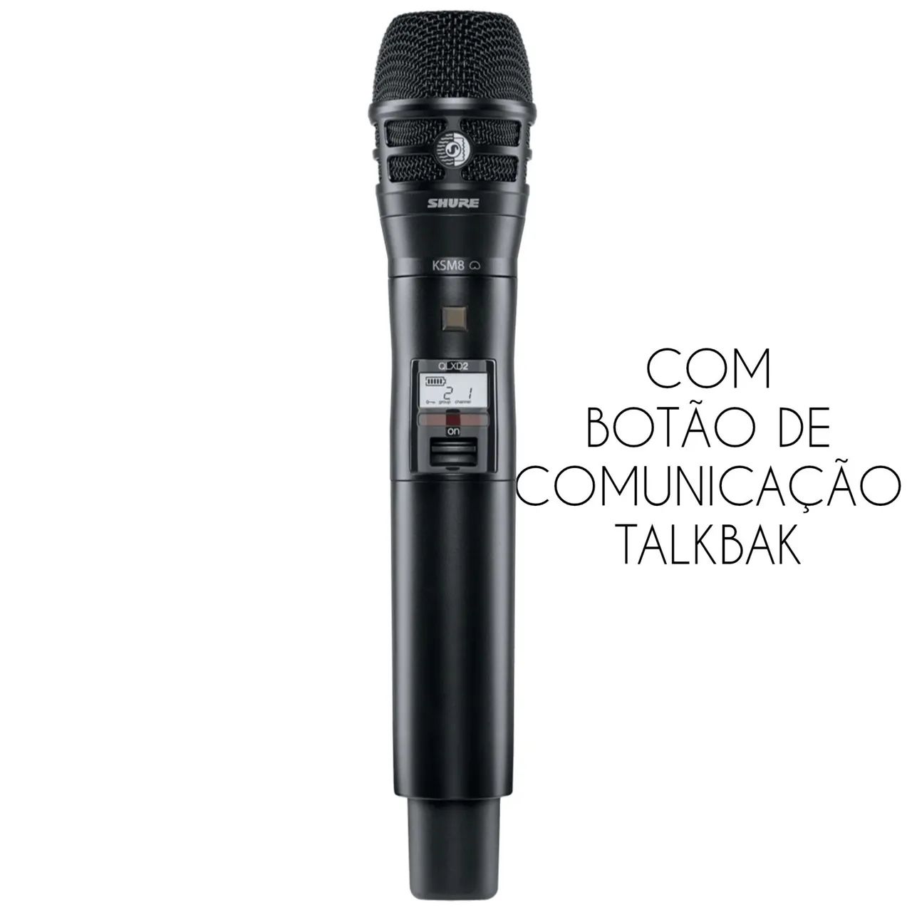 Microfone Original Shure Profissional QLXD24/KSM8 com TALKBACK  - Foto 5