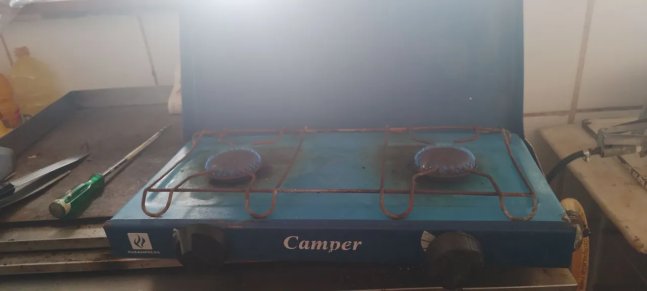 Fogão de Acampamento Portátil Camper ,acompanha registro