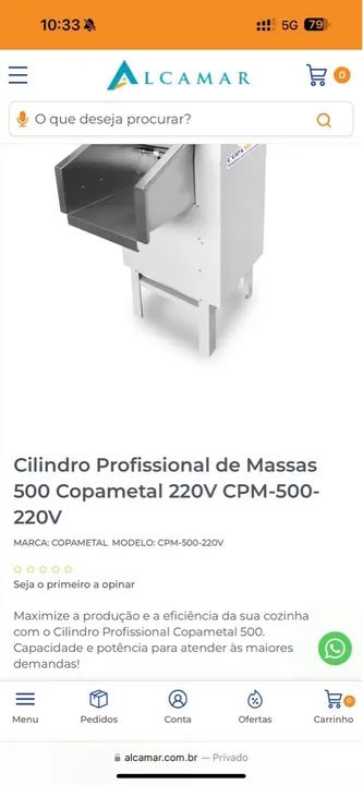 Cilindro profissional de massas NOVO para panificação e pizzarias - Foto 3