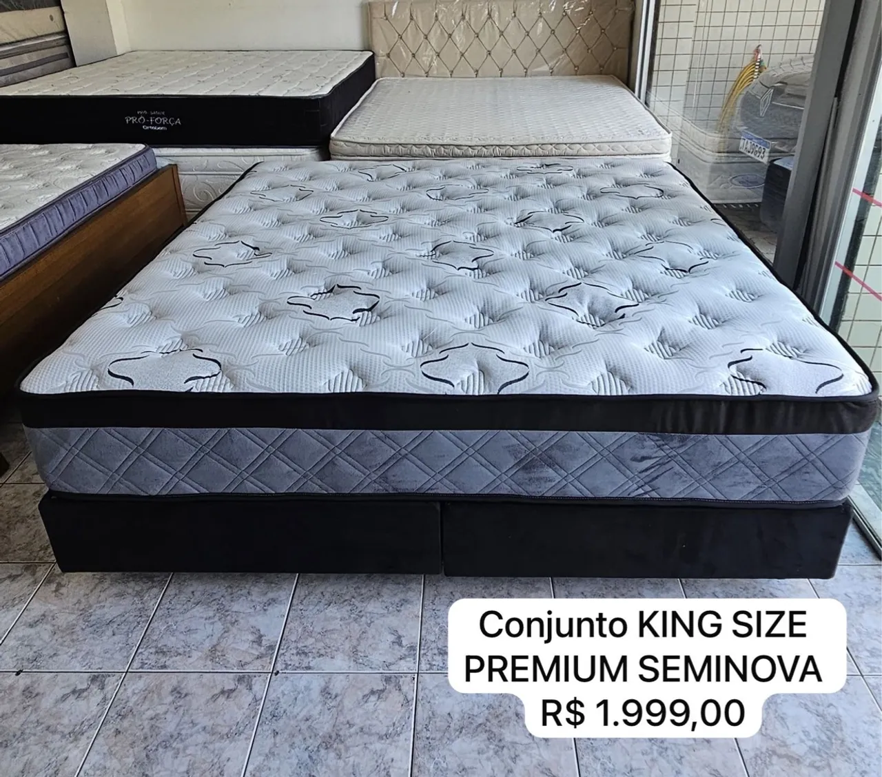 Cama Conjunto Cama King Size Premium Seminova