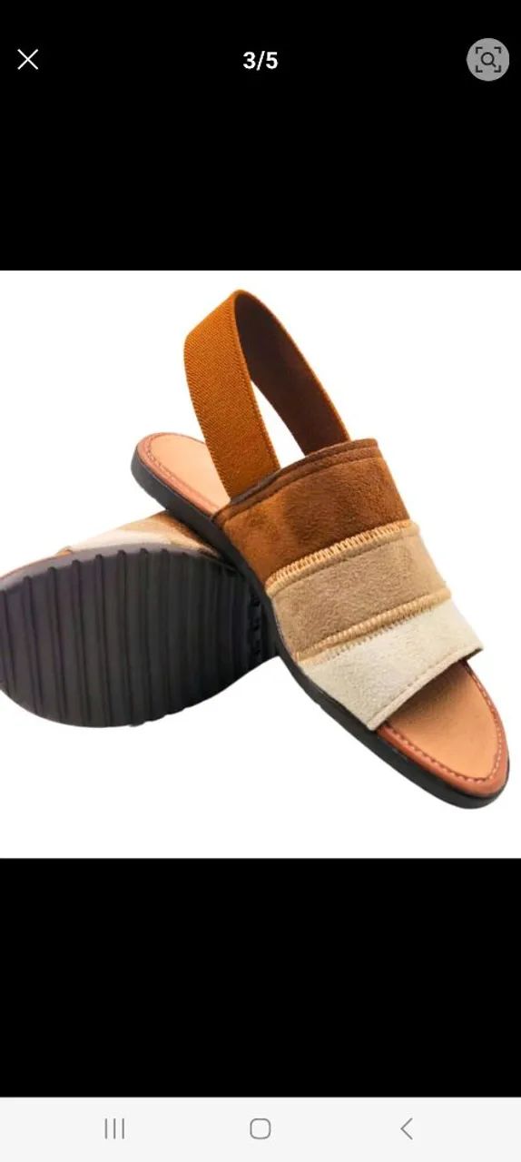 Sandália caramelo com design moderno - Foto 3