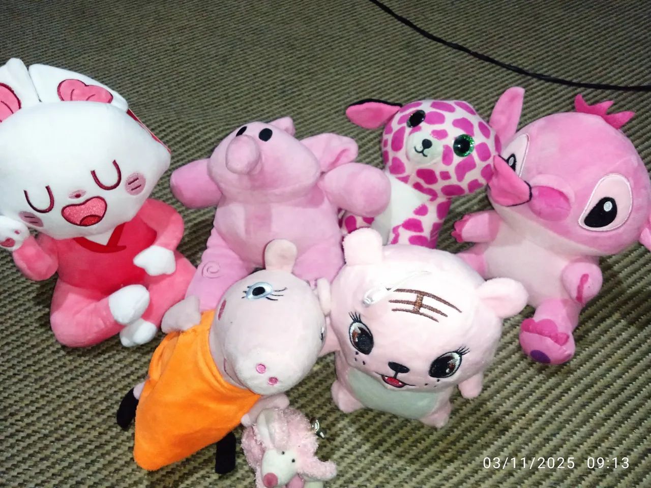 Pelúcias rosa, kit com 07 peças. - Foto 2