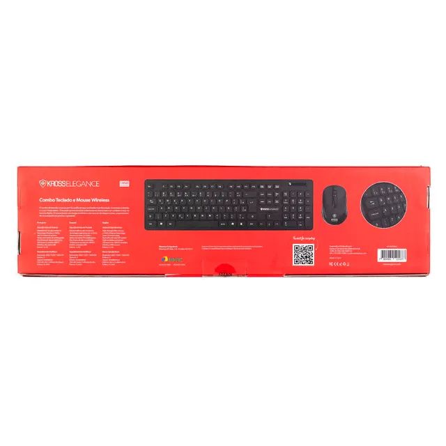 Combo Kross Teclado e Mouse USB, Sem Fio, Elegance - KE-KM558V1 - Preto - Foto 3