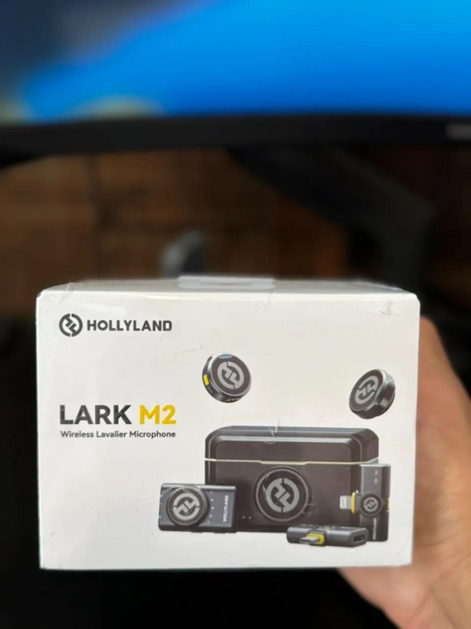 Combo Microfone Hollyland Sistema Lapela Lark M2 