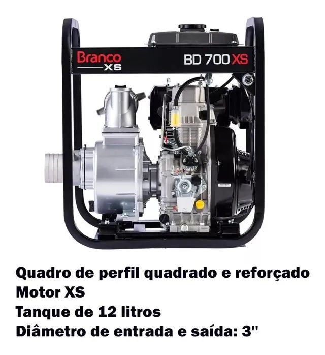 Motobomba Autoescorvante À Diesel 3 Pol. 7cv Bd705 Branco - Foto 3