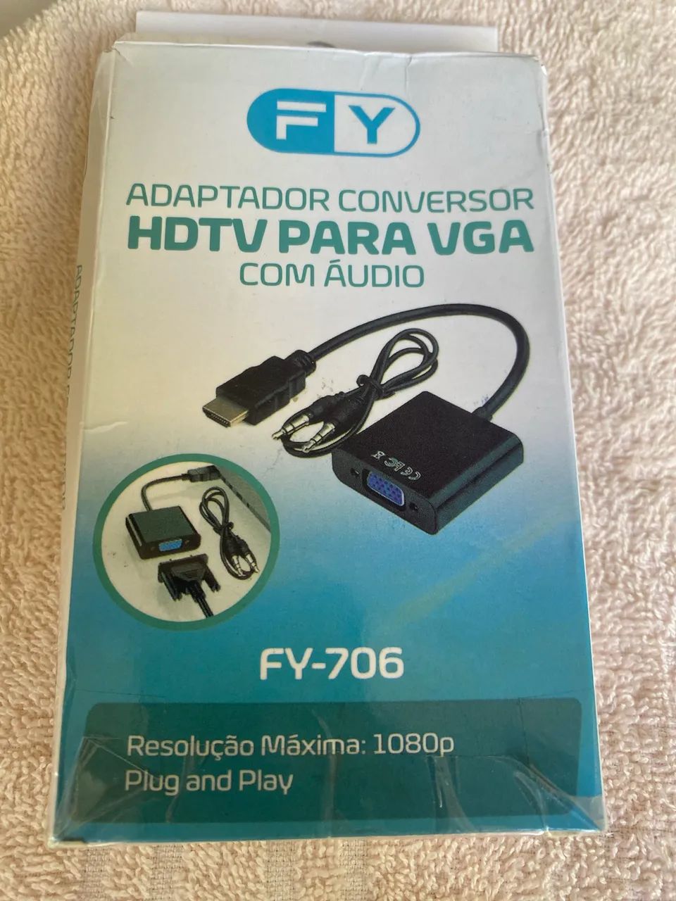Cabo Adaptador Hdmi M X Vga F Com Cabo De Audio
