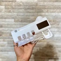 Dispenser automático de creme dental com Esterilizador Uv e Porta Escovas. - Foto 3