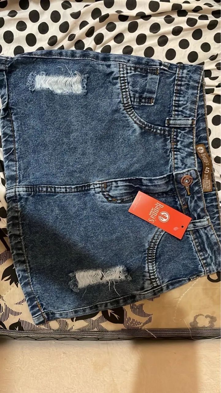 Saia  Jeans Destroyed