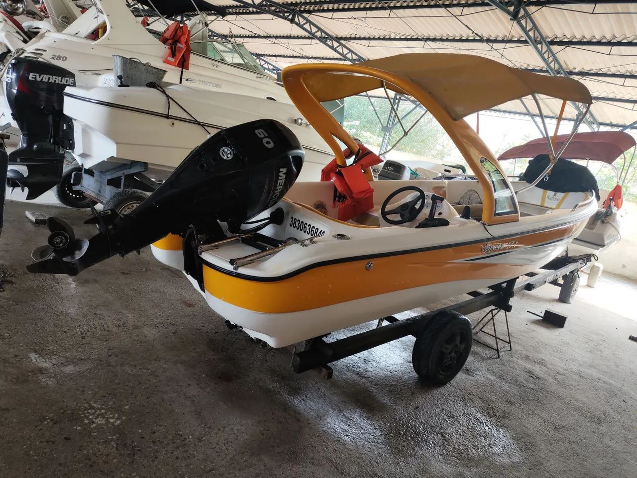 Lancha Mercury 60 HP - Impecável!