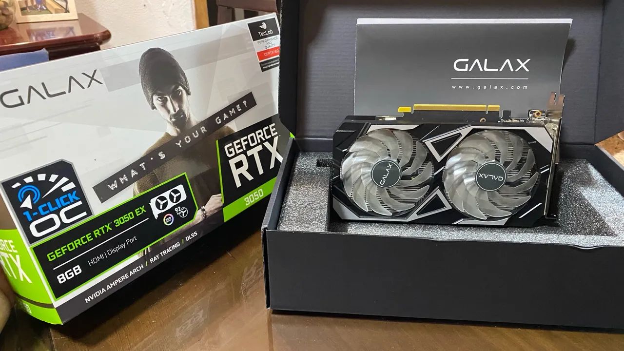 Placa de Vídeo Galax GeForce RTX 3050 8GB VRAM