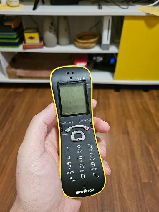 Telefone Fixo Vintage Intelbras Icon Amarelo sem fio - Pouco usado - Foto 2