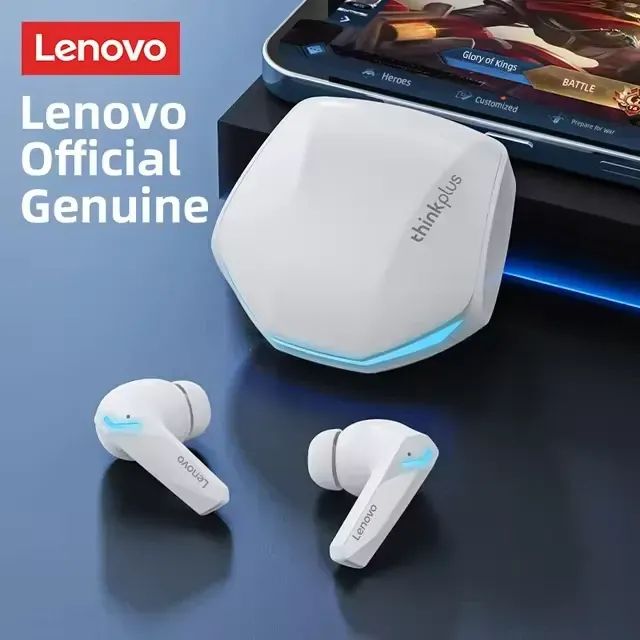 Fone De Ouvido Lenovo GM2 PRO Thinkplus Bluetooth 5.3 GAMER Branco Com Luz De Led Original - Foto 5