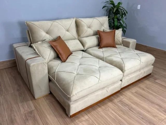 Sofá Retrátil Reclinável Gran Bello 2.50m_D33   Pronta Entrega!!