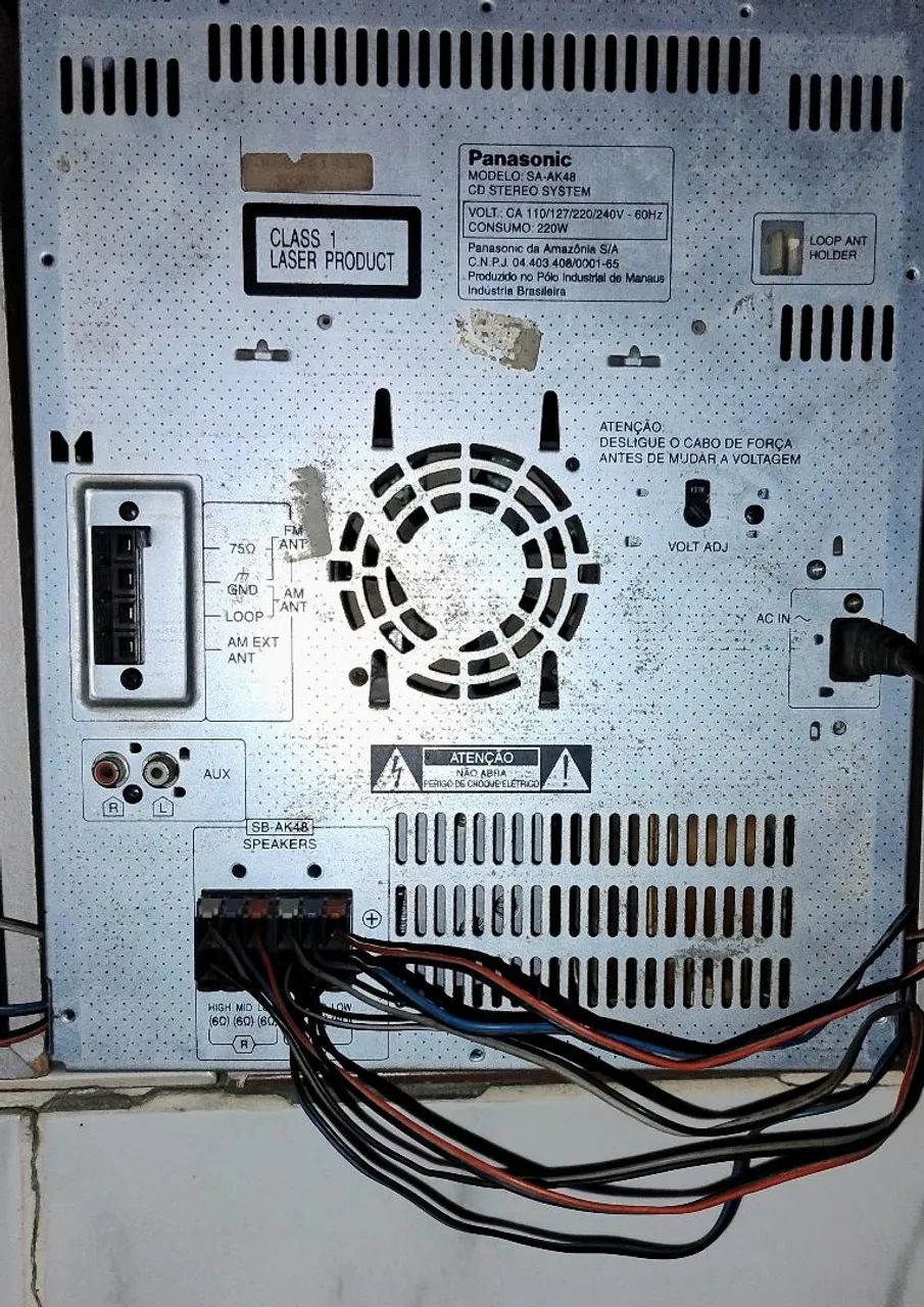 Mini system Som Panasonic SA AK48 defeito F61 - Foto 5