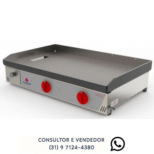 Chapa de lanches 80 CM 2 Queimadores Progas
