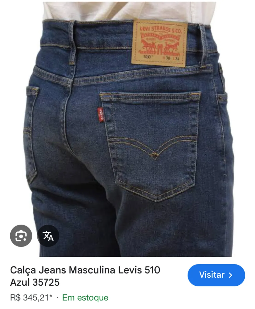 Calça Jeans Masculina Levis