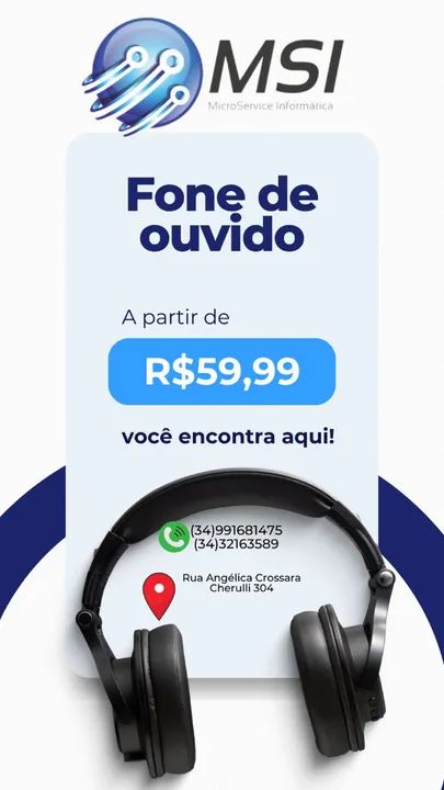 Fone de ouvido de alta qualidade
