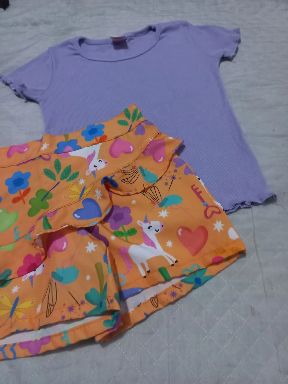 Conjunto de short saia tam 10 novo