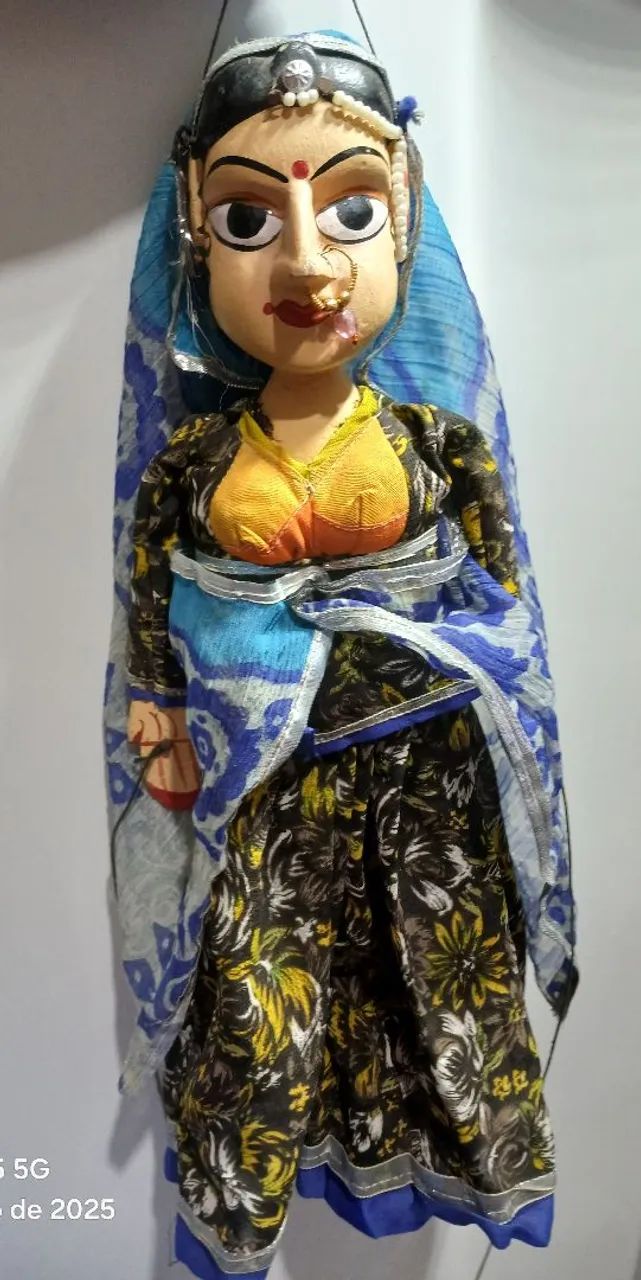 Marionetes de madeira indianos artesanais - Foto 3