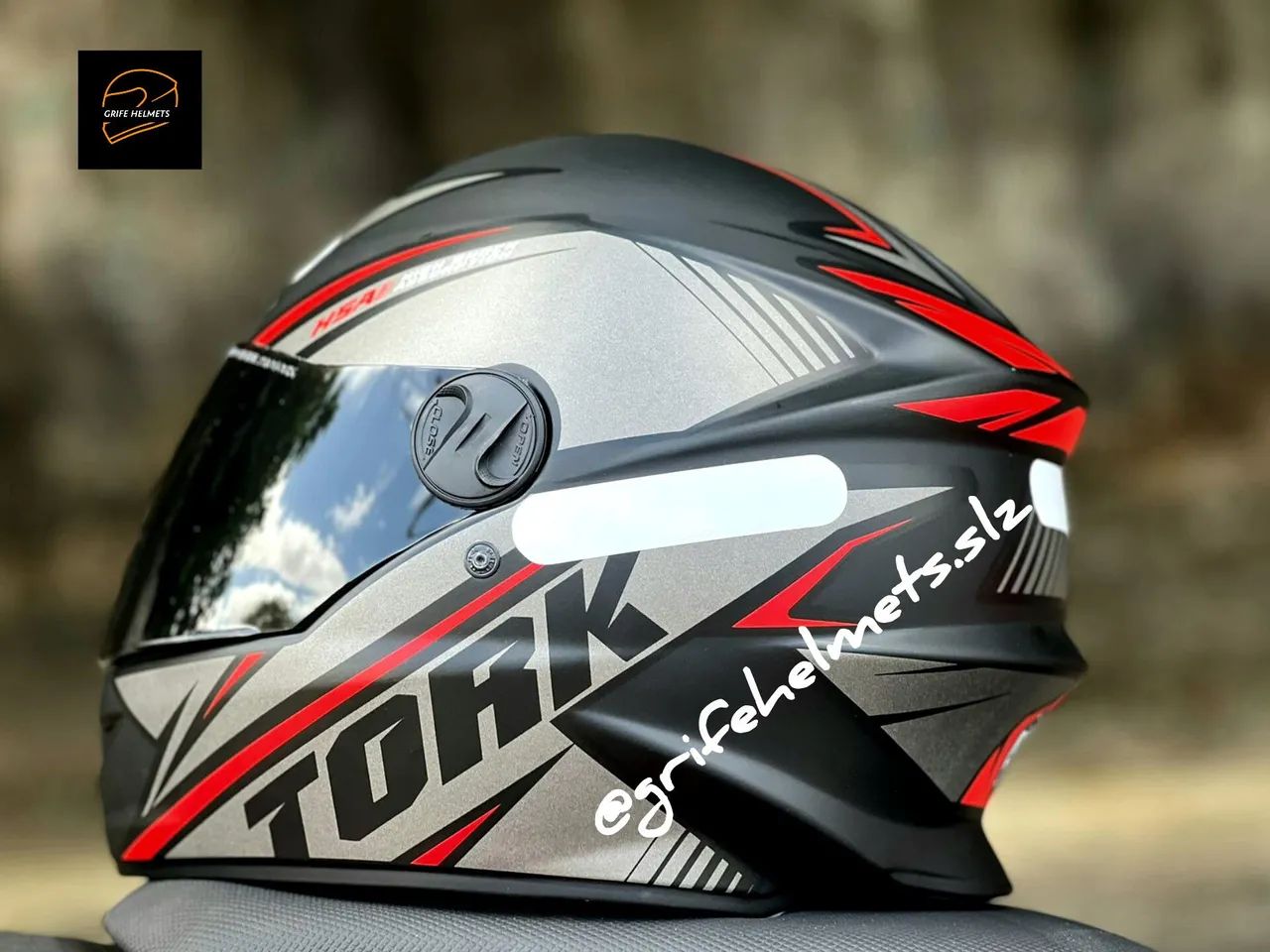 CAPACETE ESPORTIVO PRETO COM AZUL- LOJA OFICIAL  - Foto 2