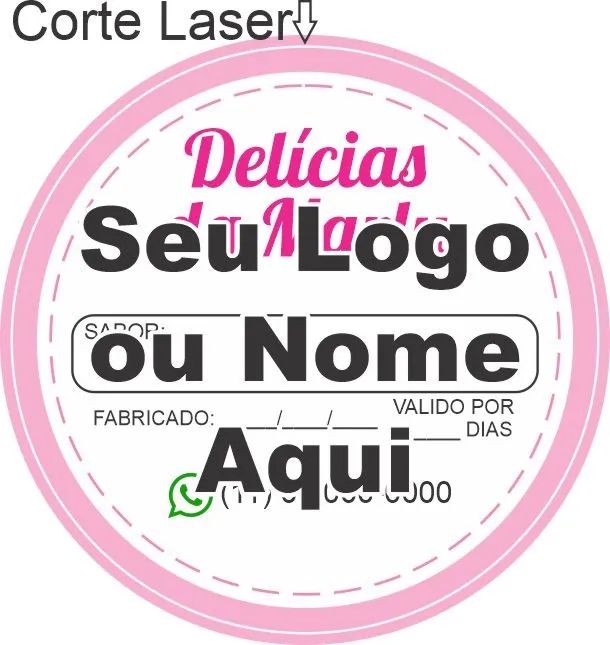 Adesivos redondo 5cm de todos os temas ou com seu logo