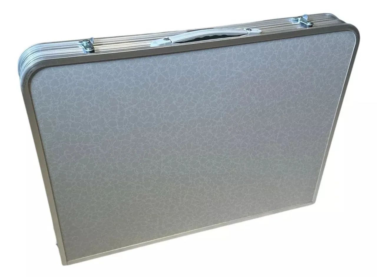 Mesa Dobrável Portátil Multiuso 90x60 Tipo Maleta Camping - Pronta Entrega - Foto 3