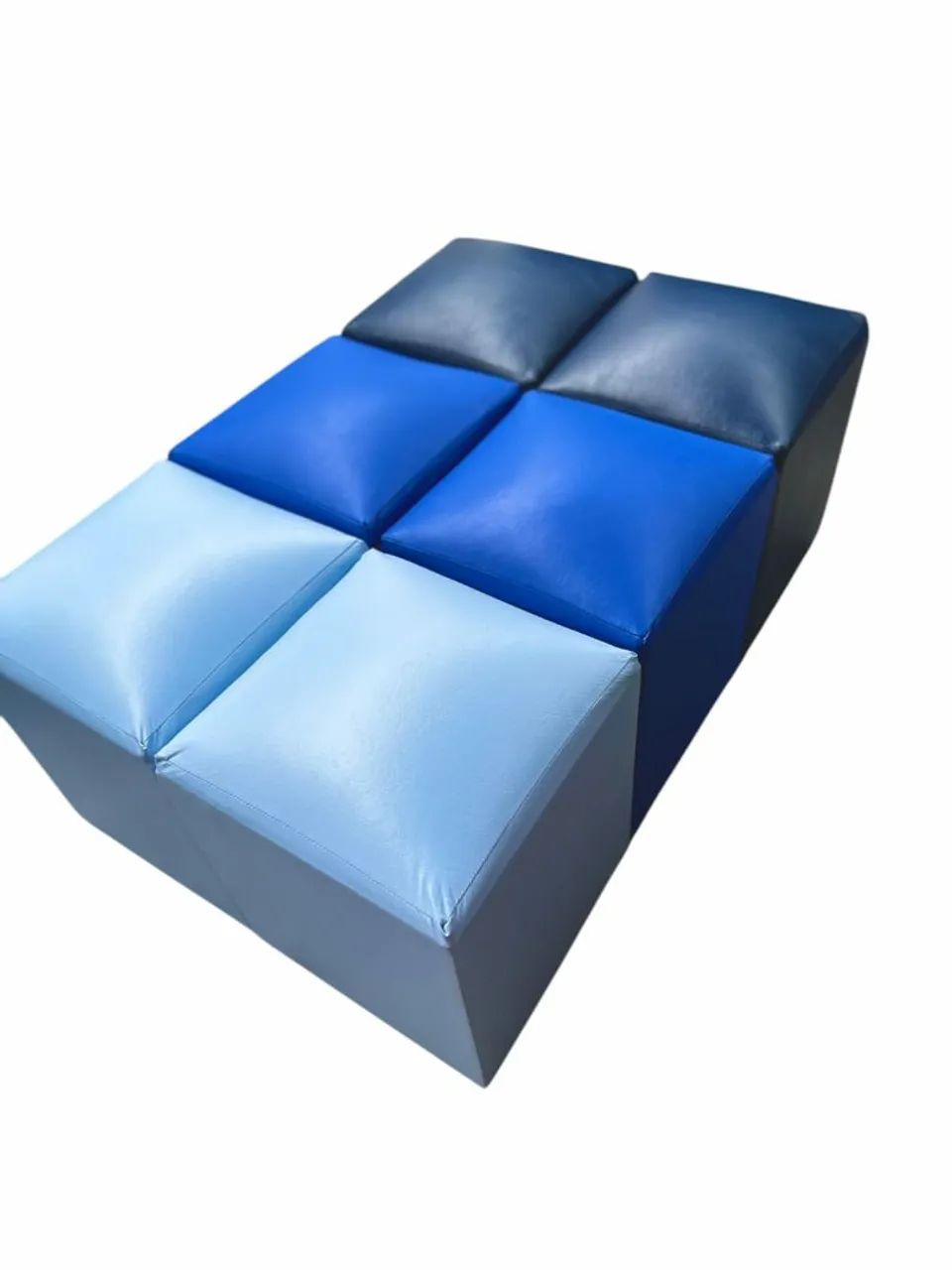 Conjunto de Puffs Modulares Azul