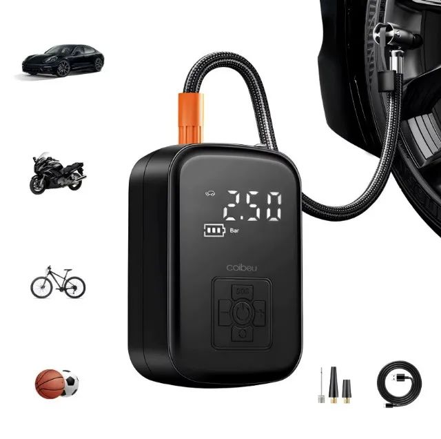 Bomba de ar para encher pneu (compressor)Coibeu, bolas/ Powerbank