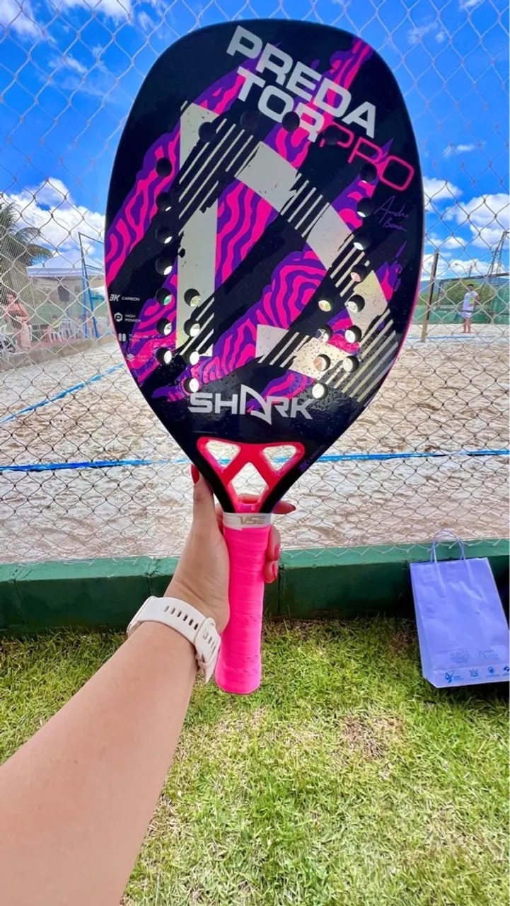 Raquete de Beach Tennis Shark Predator Top Pro