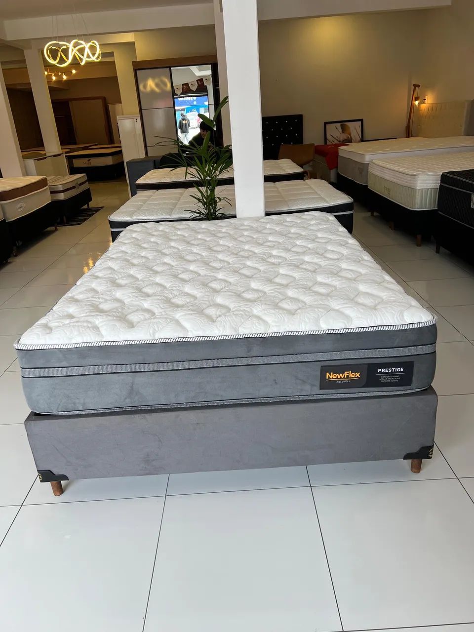 Colchão de CASAL COM BASE BOX - ENTREGA GRÁTIS!