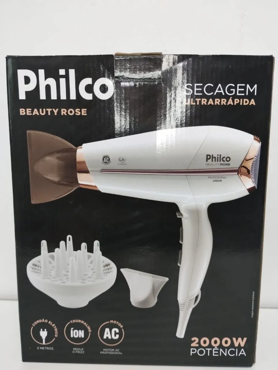 Secador de Cabelo Philco Beauty Rose 2000W - Novo