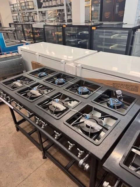 Fogão industrial 8 bocas baixa pressão - 4 bocas duplas 4 bocas simples - restaurante 