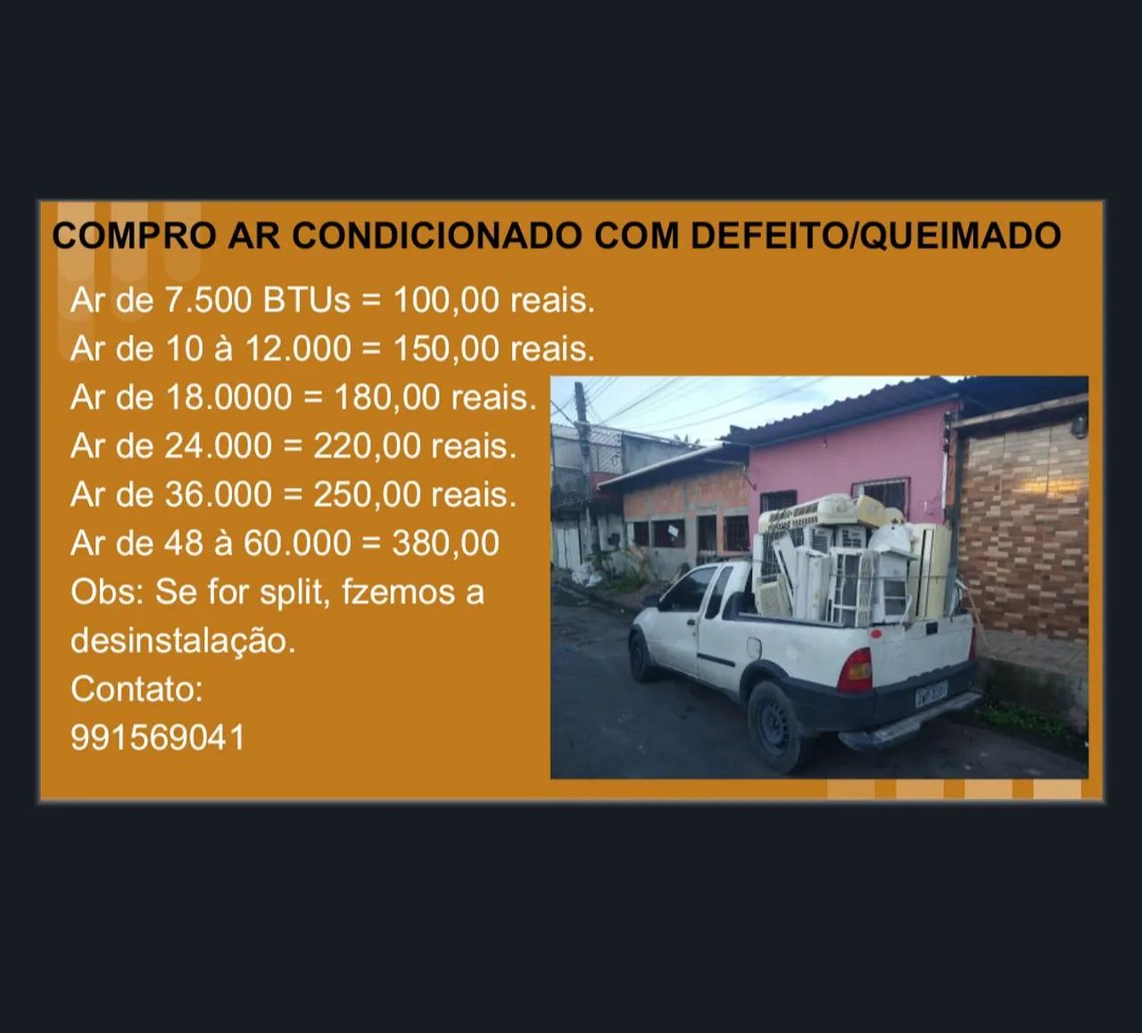 Compro ar condicionado com defeito/queimado - Foto 2