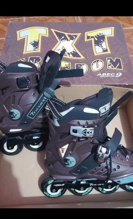 Patins Traxart Freedom Inline Freestyle 80mm ABEC-9 Cromo - Foto 3