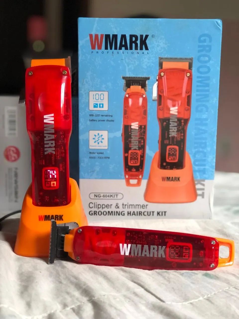 Máquina para barbeiro profissional - Kit Wmark Ng604