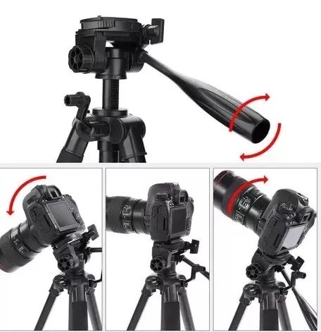 Tripé Profissional Camera, Celular 1,70mt, Mtg 3016 Tomate - Foto 2