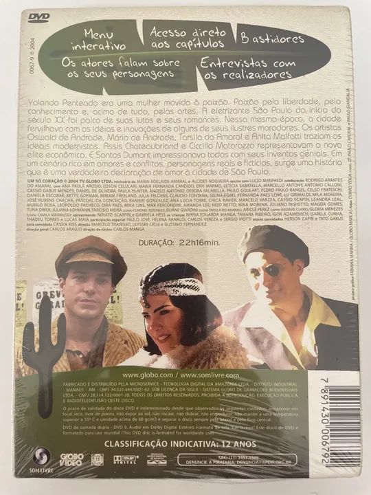 Minissérie Um Só Coração - 6 Discos DVD - Foto 2