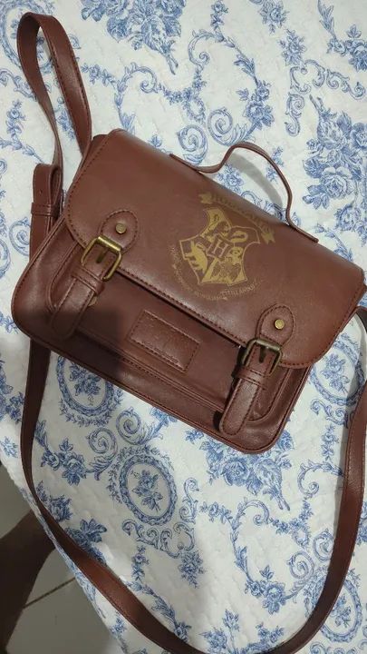 Bolsa de Ombro Harry Potter Marrom Imaginarium