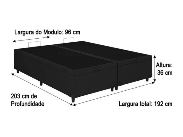 Cama Baú King Suede Cinza Premium - Foto 2