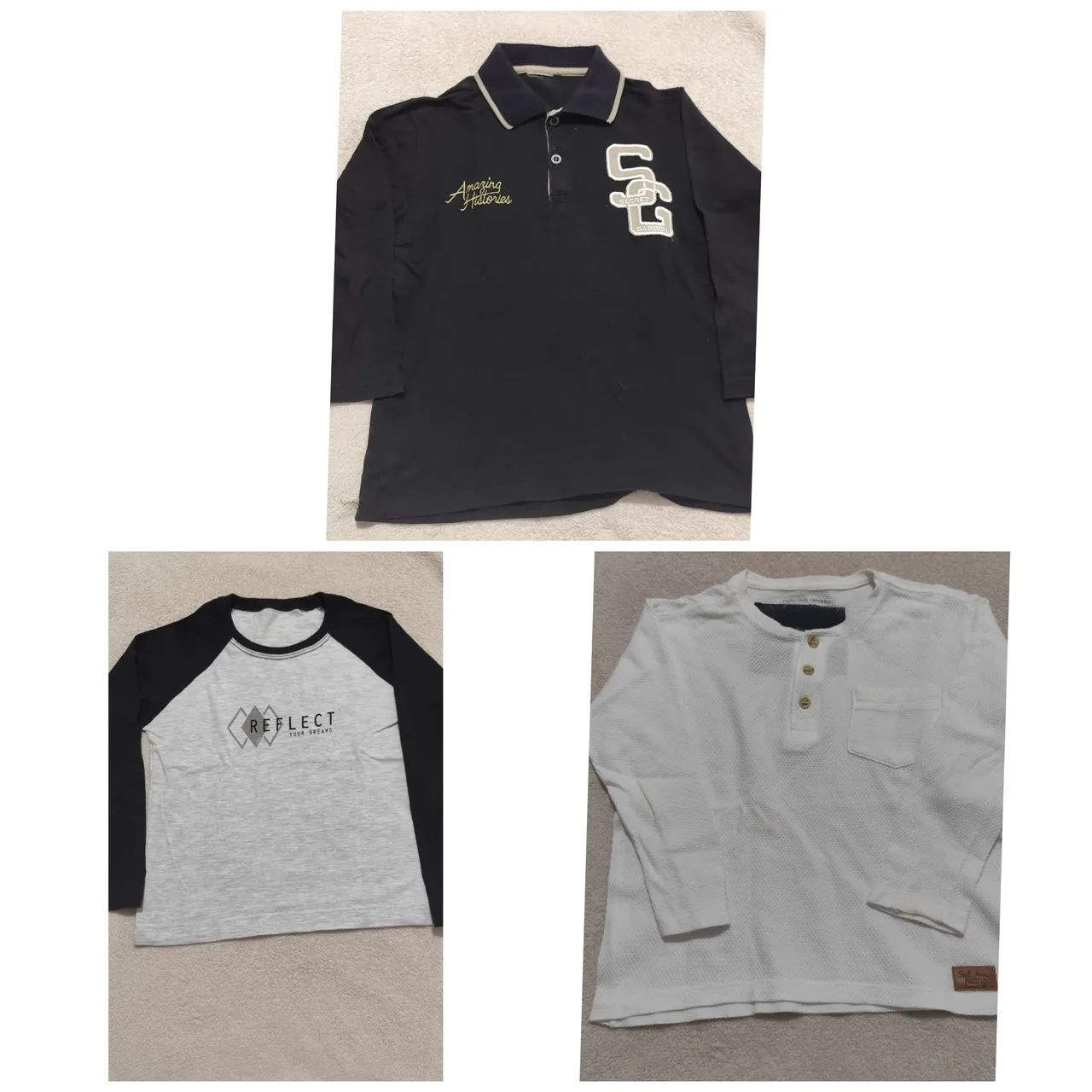 Kit com 2 Camisas infantil tamanho 4-5 
