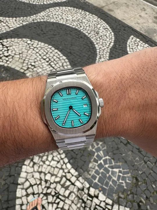 Relogio specht and sohne Quartz seiko vk63 finíssimo 39mm nautilus