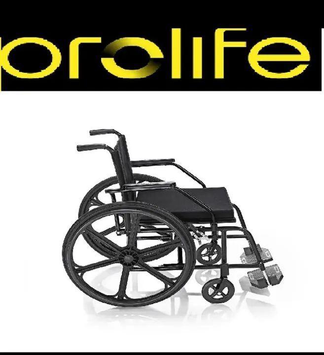 CADEIRA DE RODAS PRÁTICA COM PNEU MACIÇO - PROLIFE , nova na embalagem - Foto 2