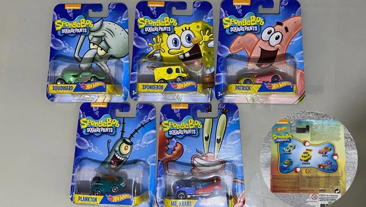 Carrinhos Hot Wheels Spongebob Squarepants