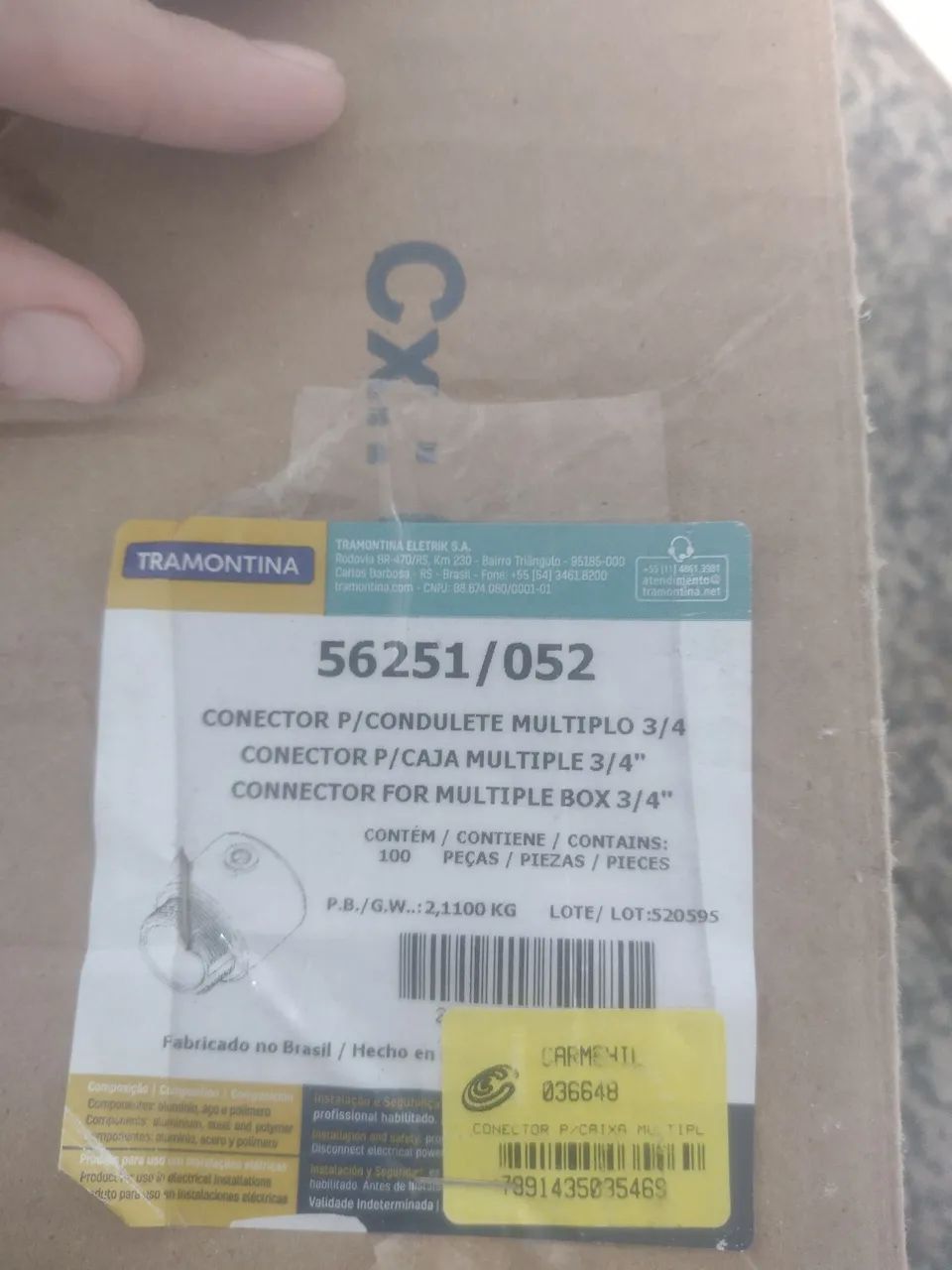 Box reto 3/4 e 1"  para caixinha condulete  - Foto 2