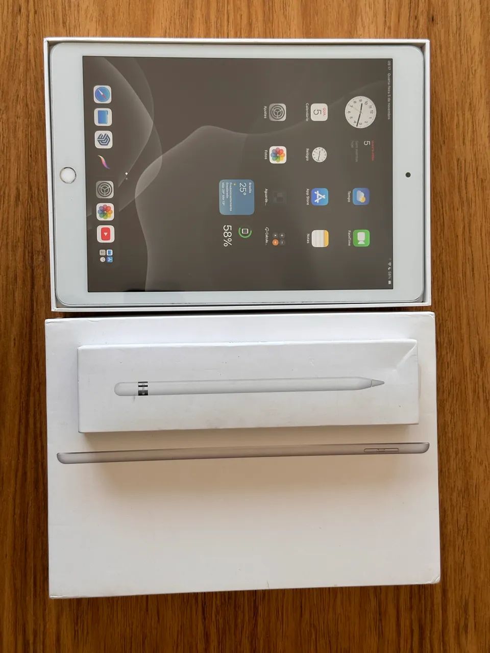 iPad 7ª Geração 32GB + Apple Pencil 1 | Completo | Excelente