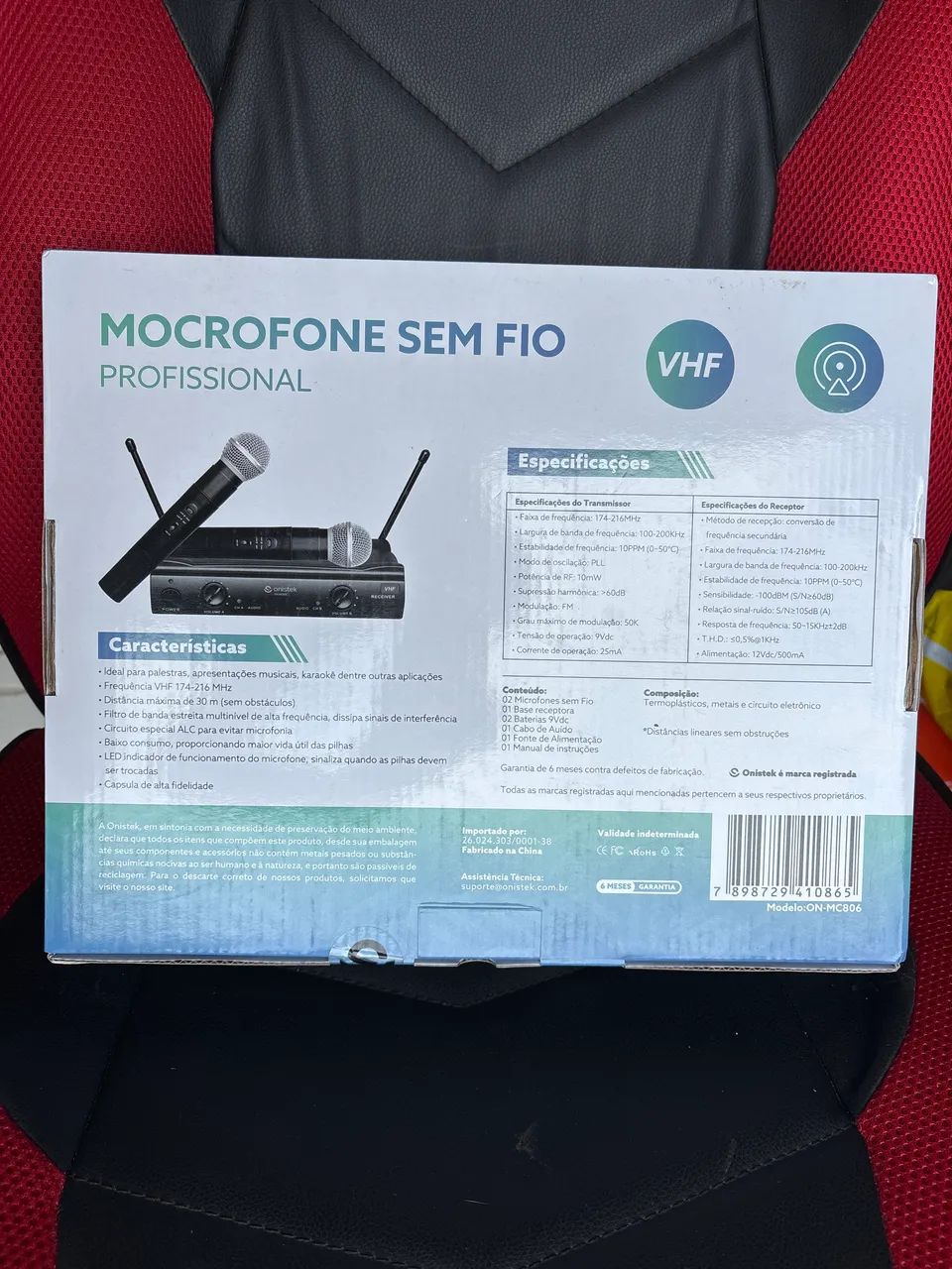 Microfone Duplo Sem Fio Onistek MC806 - Foto 2